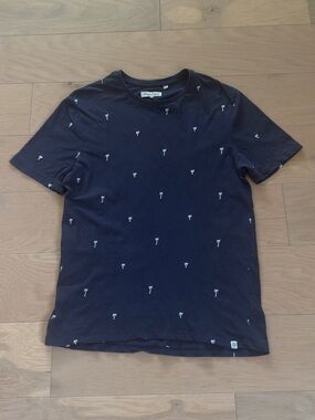 Sovereign Code Men’s Navy blue Short-Sleeve Tee T-shirt w Palm Tree size Large
